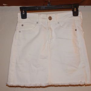 White Denim Skirt